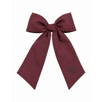 Bandeau Taffeta Winter Burgundy Classic Medium Bow Clip (Final Sale)