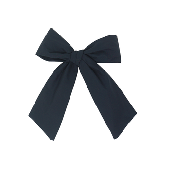 Bandeau Taffeta Winter Navy Classic Medium Bow Clip (Final Sale)