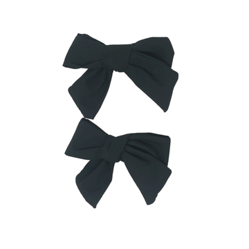 Bandeau Taffeta Winter Black Mini Bow Clip Set (Final Sale)