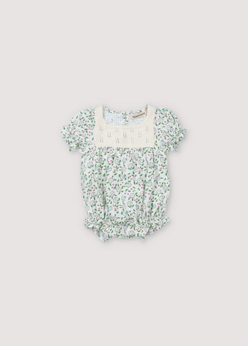 The New Society Tanatos Baby Romper Jasmine Flowers Print