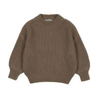 Kin + Kin Taupe Fisherman Ribbed Sweater (K122)