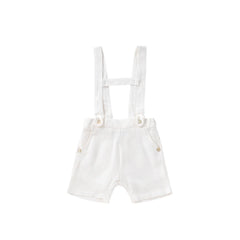 Kipp White Linen Overalls