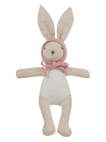 Kipp Baby Pink Bonnet Bunny Plush Toy