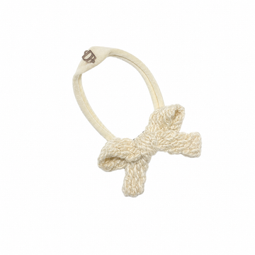 Bandeau Textured Wool Braid Cream Baby Nylon Band (Final Sale)