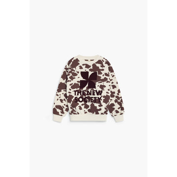 The New Society Logo Sweatshirt Cow Print