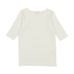 Analogie By Lil Legs Long Sleeve Bamboo Tee - Off White