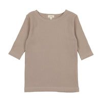 Analogie By Lil Legs Three Quarter Sleeve Tee Taupe