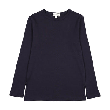 Bopop Navy Long Sleeve Tee (denim star / pinstripe) tr142
