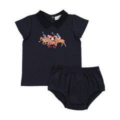 Bopop Navy Horse - Baby Set (Horse Emblem) TR154