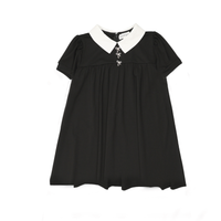 Bopop White Collar Maxi, Diamond Bows - Short (Robe Collection)