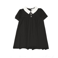 Bopop White Collar Maxi, Diamond Bows - Short (Robe Collection)