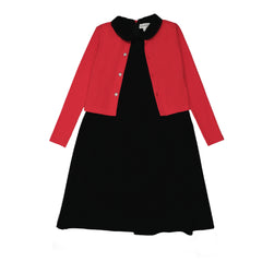 Bopop Sleeveless Maxi - Short with Red Cardigan (Robe Collection)