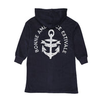 Bopop Navy Terry Zip Up - Anchor (Swimwear)
