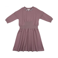 Bopop Elastic Lavendar 3/4 Sleeve Dress