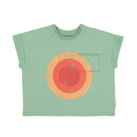 Piupiuchick Green w/ Multicolor Circle Print T'shirt