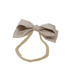 Bandeau Taffeta Baby Nylon Bow Band Nude Taupe Final Sale