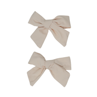 Bandeau Taffeta Mini Bow Clip Set Nude Pink Final Sale