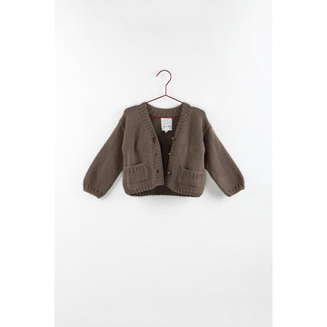 Please Mom Taupe Knit Cardigan