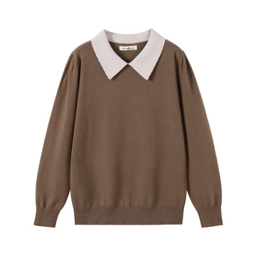 Nou Nelle Teen Brown Knit Top