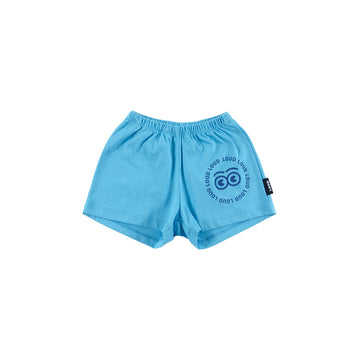 Loud Apparel Cyan Blue/Blue Print Baby Shorts
