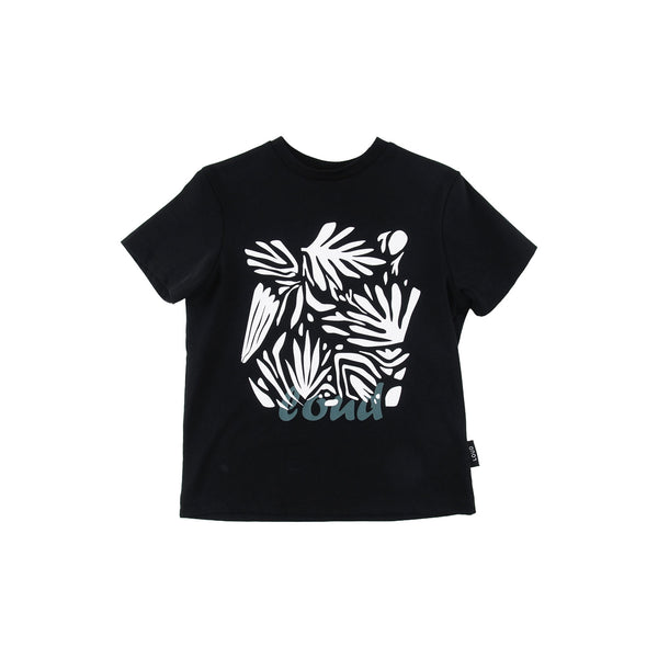 Loud Apparel Black Floral Abstract Print T-shirt