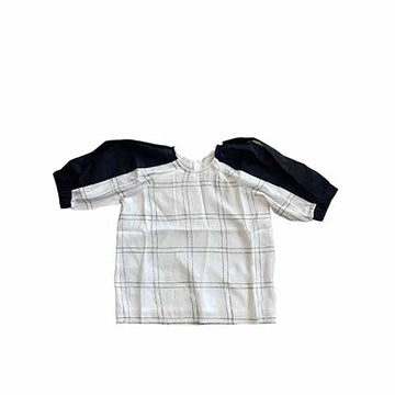 Anja Schwerbrock White/Black Check Top