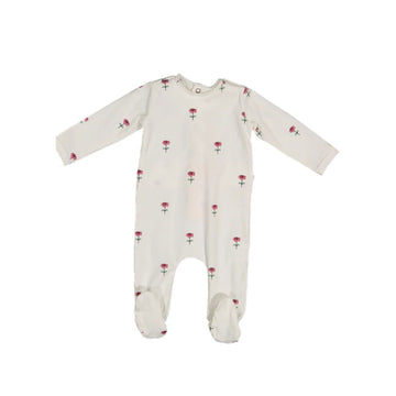Poppeto Daisy Print Footie Pink
