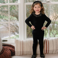 Velvette Label Black/Grey Plaid Baby Knit Set