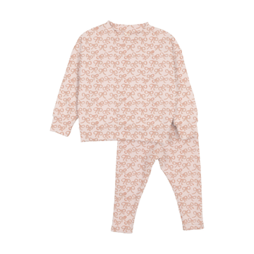Bopop Pink Printed Bow Baby Set