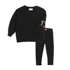 Bopop Heart/Star Collection Baby Set Boy (Sweatshirt With Leggings)