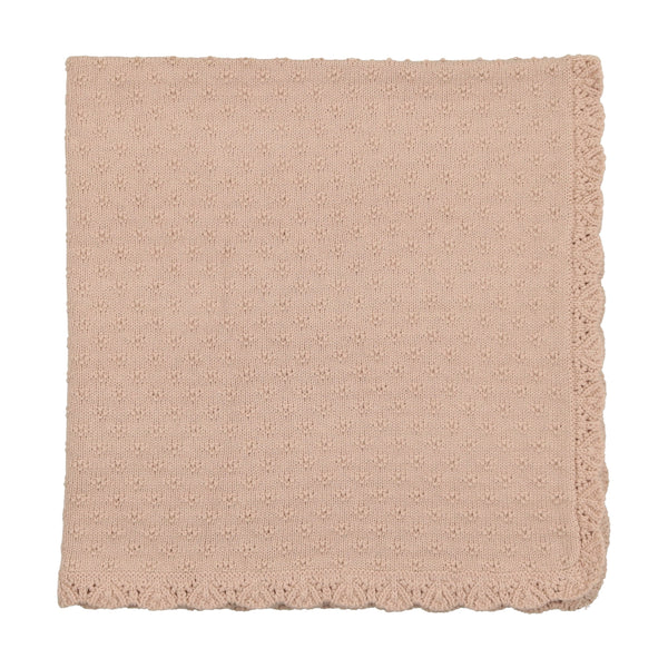 Lilette By Lil Legs Vintage Knit Blanket Petal