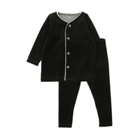 Bee & Dee Blackest Black Velour Collection Loungewear