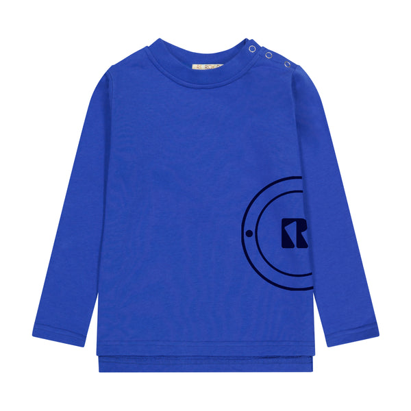 Retrokid Cobalt Velour Stamped French Terry Tee