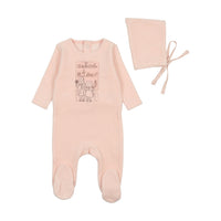 Bee & Dee Ballet Slippers Velour Window Layette Set