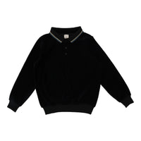 Analogie By Lil Legs Velour Polo Black/Multi