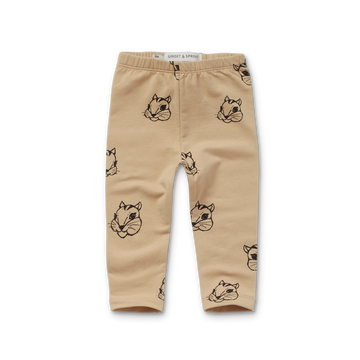 Sproet & Sprout Nougat Baby Pants Intarsia Squirrel Print