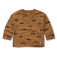 Sproet & Sprout Mustard Sweatshirt Loose Oldtimer Print