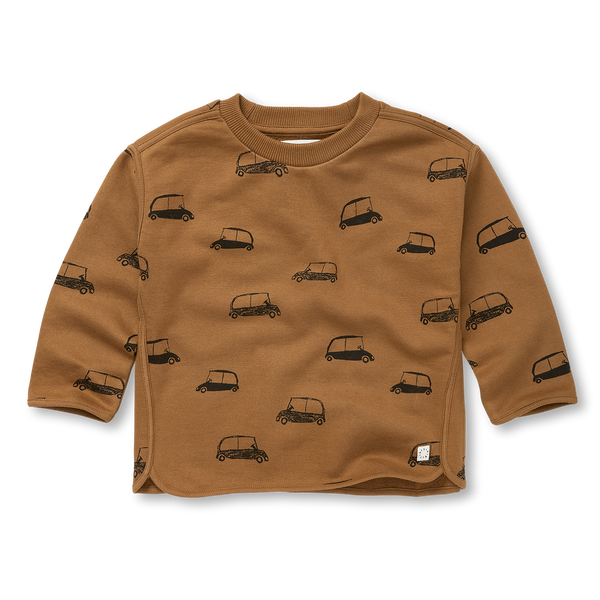 Sproet & Sprout Mustard Sweatshirt Loose Oldtimer Print