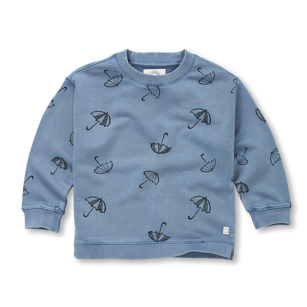 Sproet & Sprout Blue Shadow Sweatshirt Parapluie Print