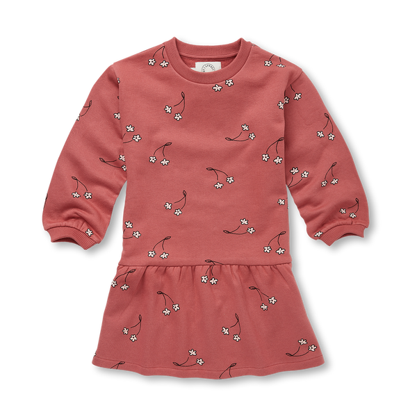 Sproet & Sprout Mauve Dress Cherry Flower Print