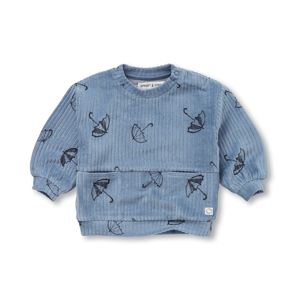 Sproet & Sprout Shadow Blue Baby Sweatshirt Parapluie