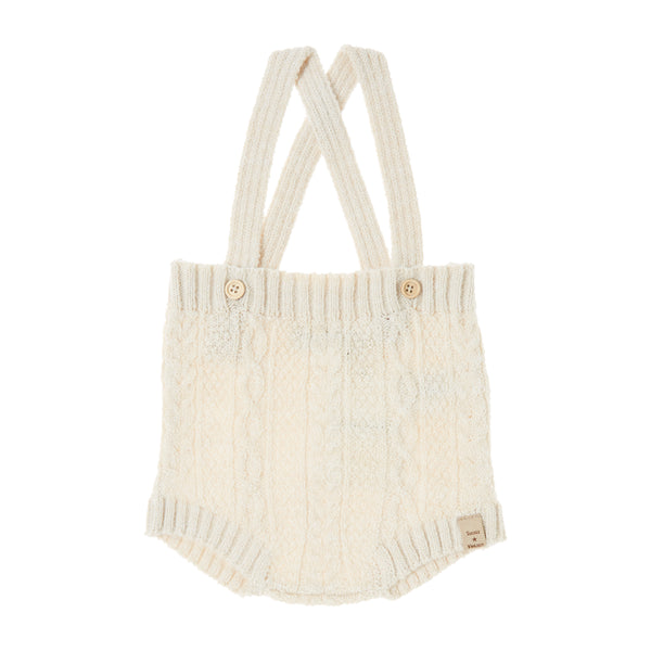 Tocoto Vintage Off White Knitted Body Suspenders