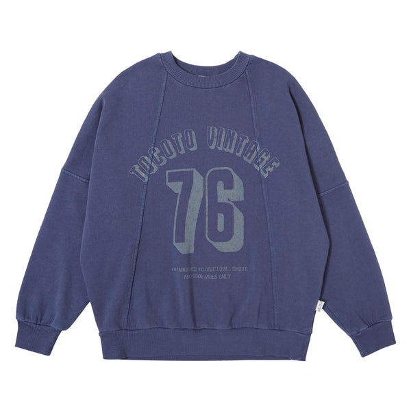 Tocoto Vintage Navy Sweatshirt " Tocoto Vintage 76"