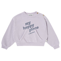 Tocoto Vintage Lilac Pockets Sweatshirt " My Happy Place"