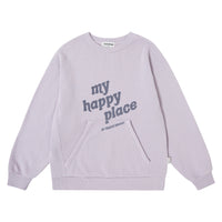 Tocoto Vintage Lilac Pockets Sweatshirt " My Happy Place"