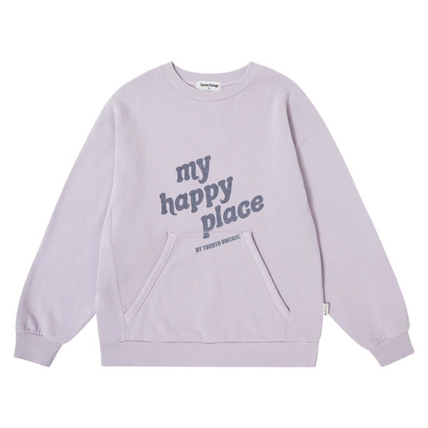 Tocoto Vintage Lilac Pockets Sweatshirt 