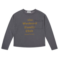 Tocoto Vintage Dark Grey T-Shirt " The Weekend Family Club"