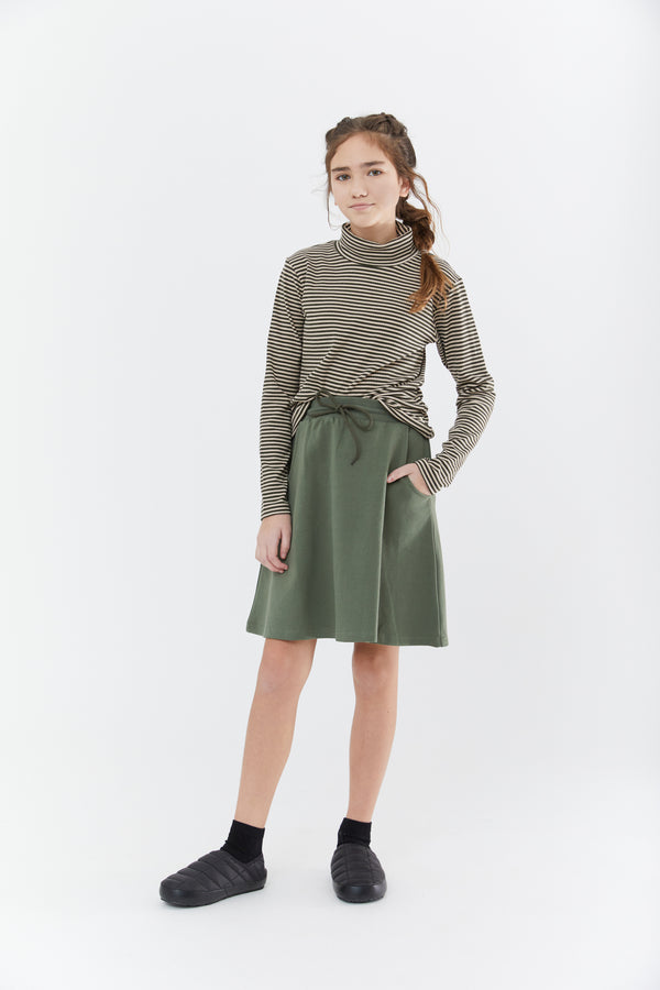 Crew Kids Cotton Circle Skirt Green
