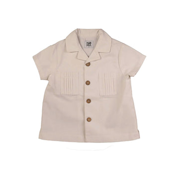 Noma White Pleat Detail Shirt (NSH786)