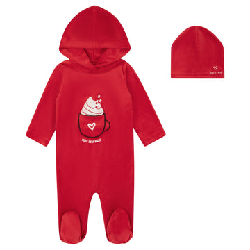 Miss Mini Whipped Hooded Girl Romper + Beanie